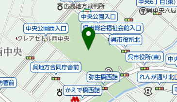 呉市中央公園の地図画像