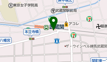 武蔵関駅南口前の地図画像