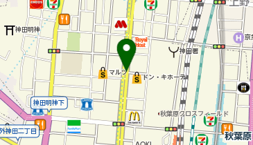 秋葉原中央通りの地図画像