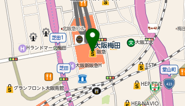 ウルトラマンワールドM78 大阪店の地図画像