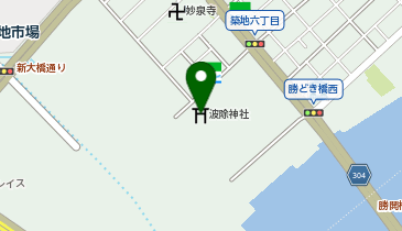 築地・波除神社の地図画像