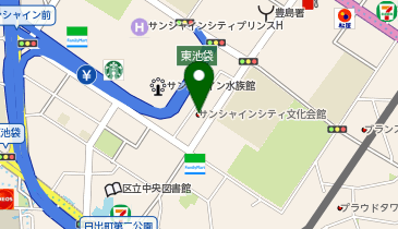 サンシャインシティ文化会館ビルの地図画像