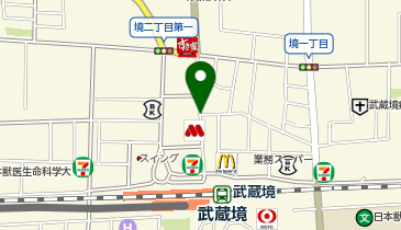 武蔵境駅前商店街(すきっぷ通り商店街)の地図画像