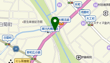 犀川大橋の地図画像