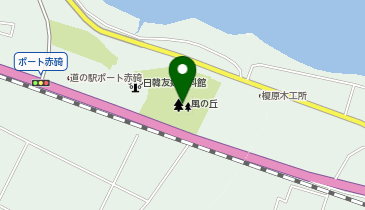 日韓友好交流公園「風の丘」の地図画像